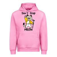 Fuchsia Pink Don´t Stop Meow Urban Hoodie - PixelWave