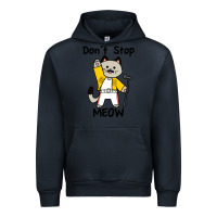 Navy Don´t Stop Meow Urban Hoodie - PixelWave
