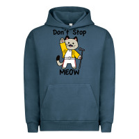 Pigment Midnight Navy Don´t Stop Meow Urban Hoodie - PixelWave