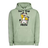 Pigment Oil Green Don´t Stop Meow Urban Hoodie - PixelWave