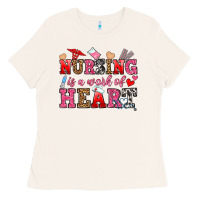 Bone nursing is a work of heart Ladies Tee - OliviaCreatesArt