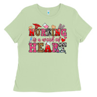 Matcha nursing is a work of heart Ladies Tee - OliviaCreatesArt