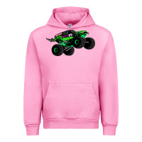 Fuchsia Pink monster truck grave digger Urban Hoodie - PixelWave