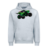 Heather Grey monster truck grave digger Urban Hoodie - PixelWave