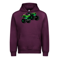 Mauve Wine monster truck grave digger Urban Hoodie - PixelWave