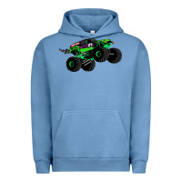 Pigment Pebble Blue monster truck grave digger Urban Hoodie - PixelWave