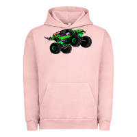 Pigment Salmon monster truck grave digger Urban Hoodie - PixelWave
