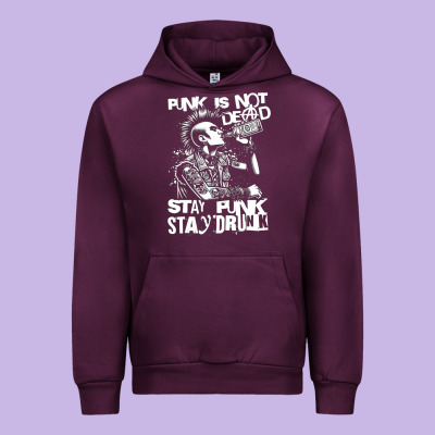 Stay Punk Stay Drunk Urban Hoodie Designed By Pixelwave