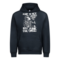 Navy Stay Punk Stay Drunk Urban Hoodie - PixelWave