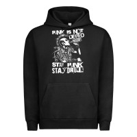 Pigment Black Stay Punk Stay Drunk Urban Hoodie - PixelWave