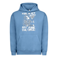 Pigment Pebble Blue Stay Punk Stay Drunk Urban Hoodie - PixelWave