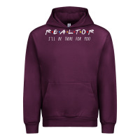 Mauve Wine realtor i'll be there for you long sleeve Urban Hoodie - PixelWave