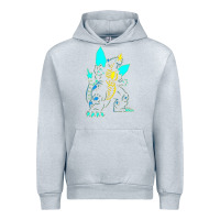 Heather Grey Spacegodzilla Urban Hoodie - PixelWave