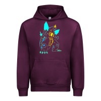 Mauve Wine Spacegodzilla Urban Hoodie - PixelWave