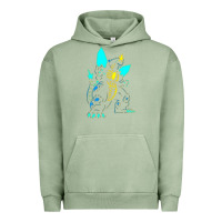 Pigment Oil Green Spacegodzilla Urban Hoodie - PixelWave