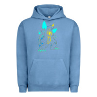 Pigment Pebble Blue Spacegodzilla Urban Hoodie - PixelWave