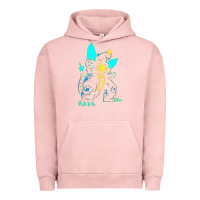 Pigment Salmon Spacegodzilla Urban Hoodie - PixelWave