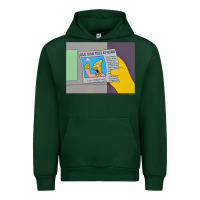 Forest Green The Simpsons Old Man Yells At Cloud Newspaper V1 Urban Hoodie - PixelWave