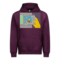 Mauve Wine The Simpsons Old Man Yells At Cloud Newspaper V1 Urban Hoodie - PixelWave