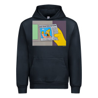 Navy The Simpsons Old Man Yells At Cloud Newspaper V1 Urban Hoodie - PixelWave