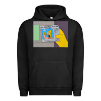 Pigment Black The Simpsons Old Man Yells At Cloud Newspaper V1 Urban Hoodie - PixelWave