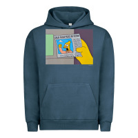 Pigment Midnight Navy The Simpsons Old Man Yells At Cloud Newspaper V1 Urban Hoodie - PixelWave