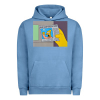 Pigment Pebble Blue The Simpsons Old Man Yells At Cloud Newspaper V1 Urban Hoodie - PixelWave