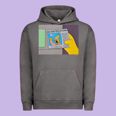 The Simpsons Old Man Yells At Cloud Newspaper V1 Urban Hoodie Designed By Pixelwave