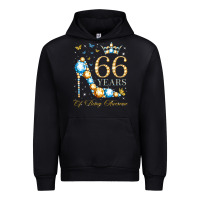 Black 66th birthday 66 years of being awesome 66 years old woman Urban Hoodie - PixelWave