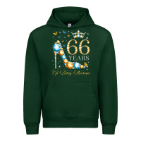 Forest Green 66th birthday 66 years of being awesome 66 years old woman Urban Hoodie - PixelWave