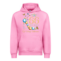 Fuchsia Pink 66th birthday 66 years of being awesome 66 years old woman Urban Hoodie - PixelWave