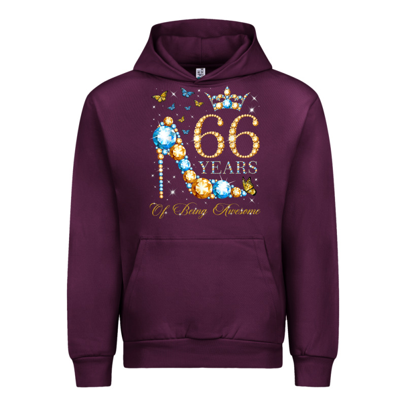 66th Birthday 66 Years Of Being Awesome 66 Years Old Woman Urban Hoodie by PixelWave | Teevron