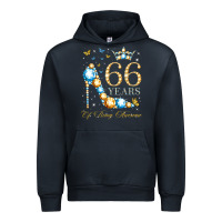 Navy 66th birthday 66 years of being awesome 66 years old woman Urban Hoodie - PixelWave