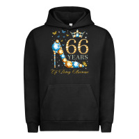 Pigment Black 66th birthday 66 years of being awesome 66 years old woman Urban Hoodie - PixelWave