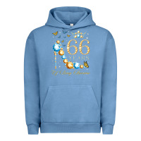 Pigment Pebble Blue 66th birthday 66 years of being awesome 66 years old woman Urban Hoodie - PixelWave