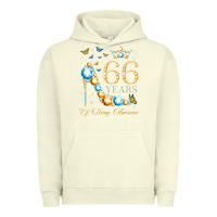 Pigment Pistachio 66th birthday 66 years of being awesome 66 years old woman Urban Hoodie - PixelWave