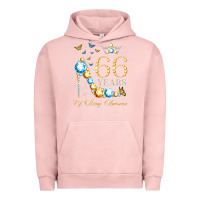 Pigment Salmon 66th birthday 66 years of being awesome 66 years old woman Urban Hoodie - PixelWave