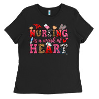Black nursing is a work of heart Ladies Tee - OliviaCreatesArt