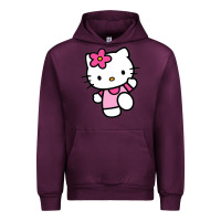Mauve Wine kitty Urban Hoodie - PixelWave