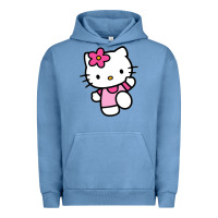 Pigment Pebble Blue kitty Urban Hoodie - PixelWave