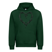 Forest Green bichota heart for women,cute music t shirt Urban Hoodie - PixelWave