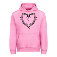 Fuchsia Pink bichota heart for women,cute music t shirt Urban Hoodie - PixelWave