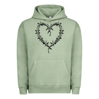 Pigment Oil Green bichota heart for women,cute music t shirt Urban Hoodie - PixelWave