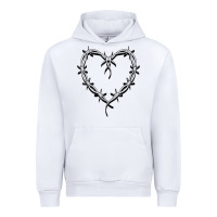 White bichota heart for women,cute music t shirt Urban Hoodie - PixelWave