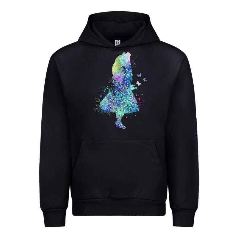 Watercolor Splatter Alice In Wonderland T Shirt Design Urban Hoodie by PixelWave | Teevron