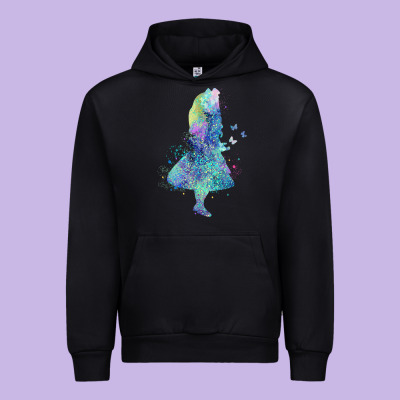 Watercolor Splatter Alice In Wonderland T Shirt Design Urban Hoodie Designed By Pixelwave