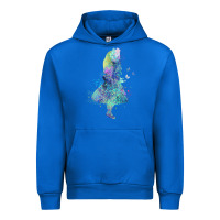 Cobalt watercolor splatter alice in wonderland t shirt design Urban Hoodie - PixelWave