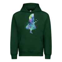 Forest Green watercolor splatter alice in wonderland t shirt design Urban Hoodie - PixelWave