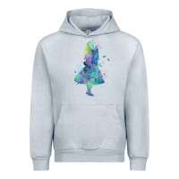Heather Grey watercolor splatter alice in wonderland t shirt design Urban Hoodie - PixelWave