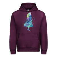 Mauve Wine watercolor splatter alice in wonderland t shirt design Urban Hoodie - PixelWave